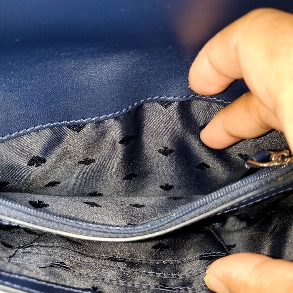 KATE SPADE Joeley Multifunctional Silver Glitter Wristlet Wallet - Picture 8 of 11